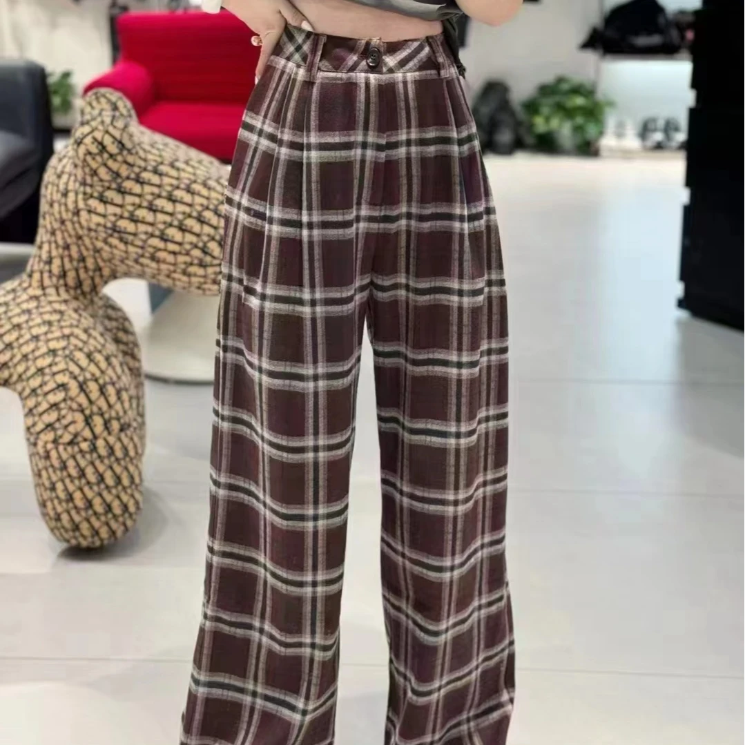 2024年秋冬季新款格子裤