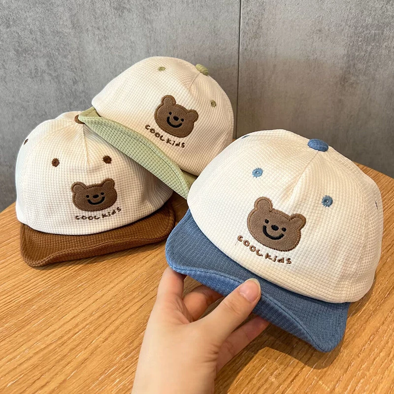 韩版宝宝帽子秋冬春天鸭舌帽婴儿帽百搭防风保暖棒球帽男女童帽萌