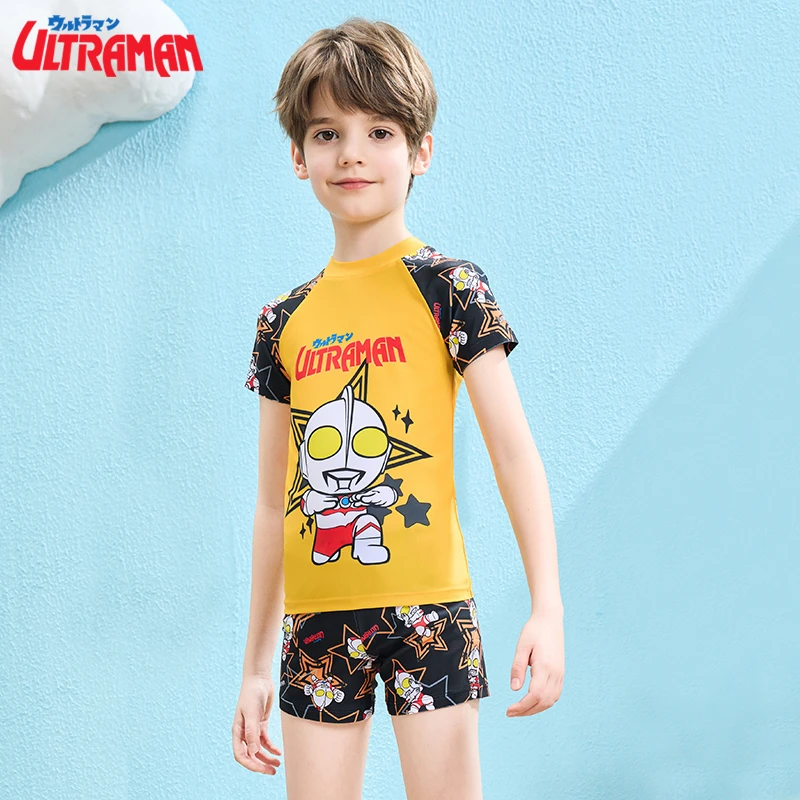 经典奥特曼儿童泳衣套装2024夏新款分体泳裤中大童青少年游泳套装