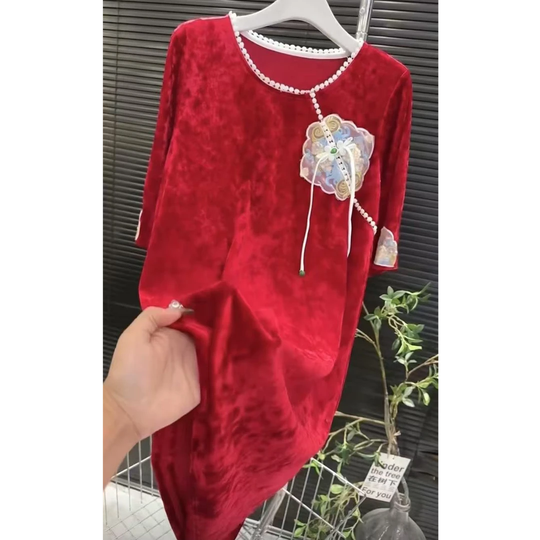 XIE6 国风气质百搭居家连衣裙9116