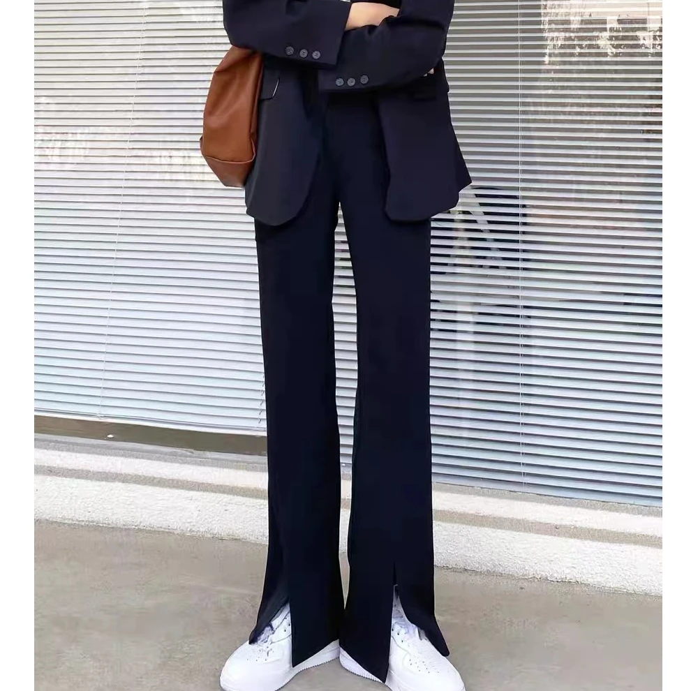 XIE6 显瘦百搭开叉直筒裤801