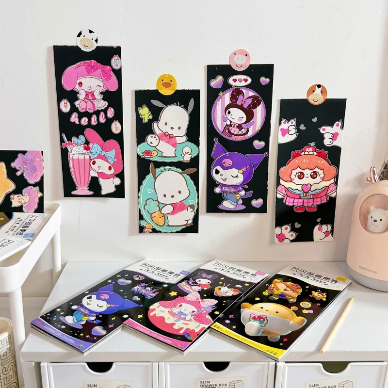 蛋仔派对便签炫彩女孩diy手工涂色本书签刮刮画本闪闪刮画纸