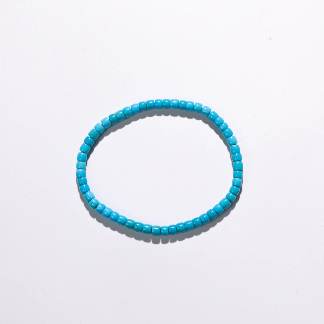 【竞拍专用】绿松石精工高蓝直切手串约4.1mm5.8g 66240918-01-1