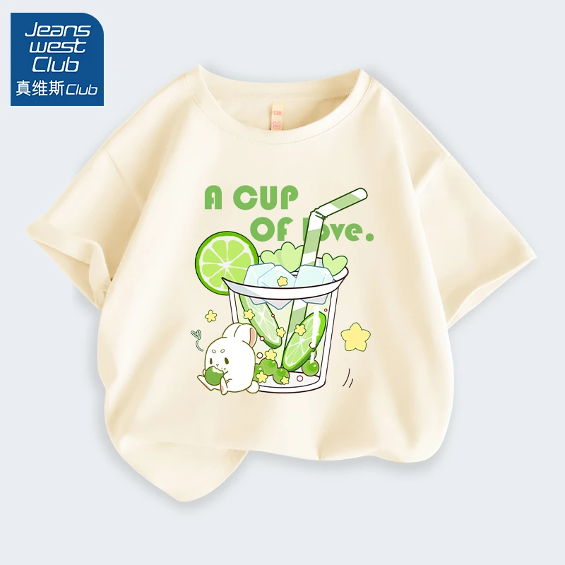 真维斯酷派女童短袖t恤夏装2025夏季女大童新款纯棉童装儿童上衣