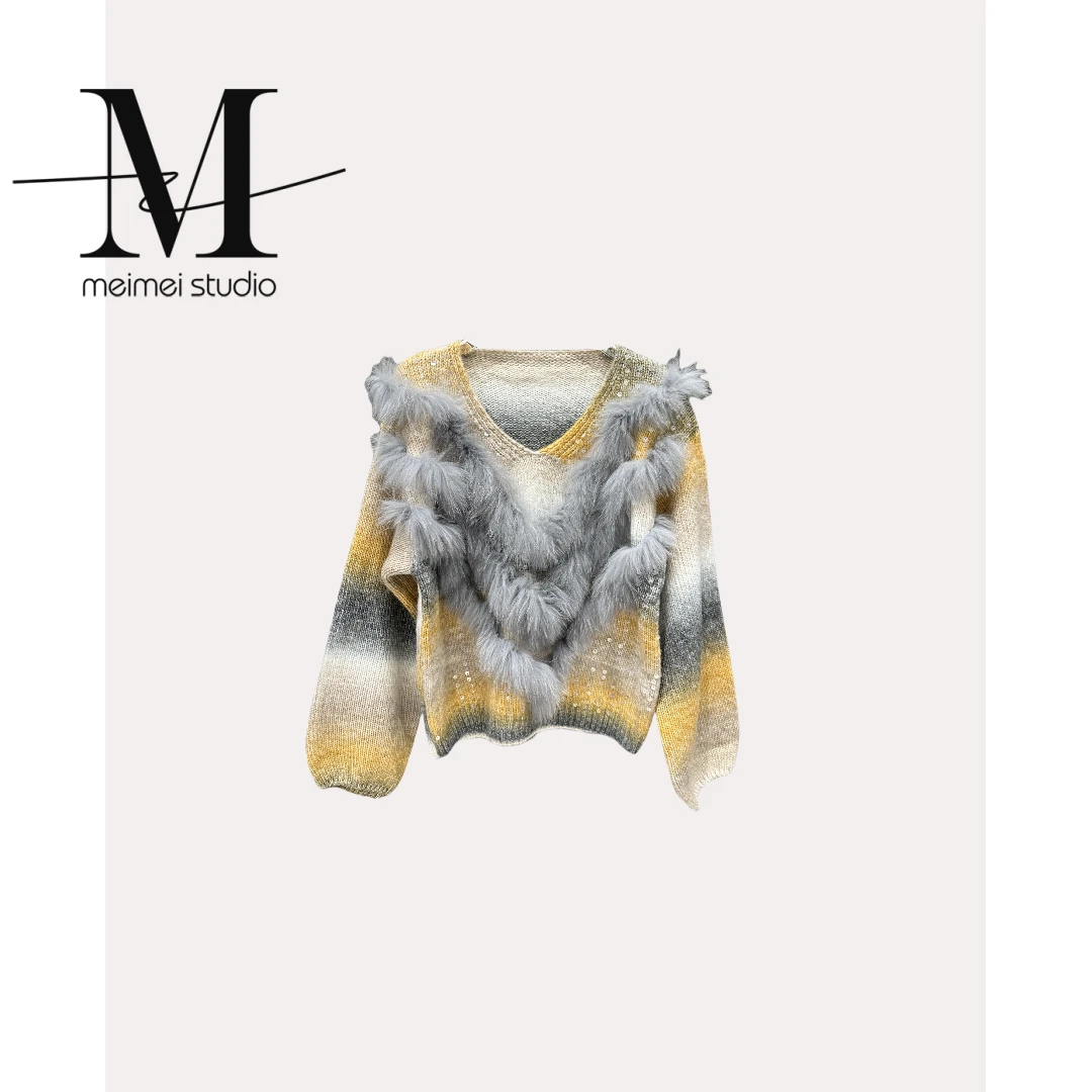 新款气质轻奢设计师秋冬重工百搭毛衣686-30960862