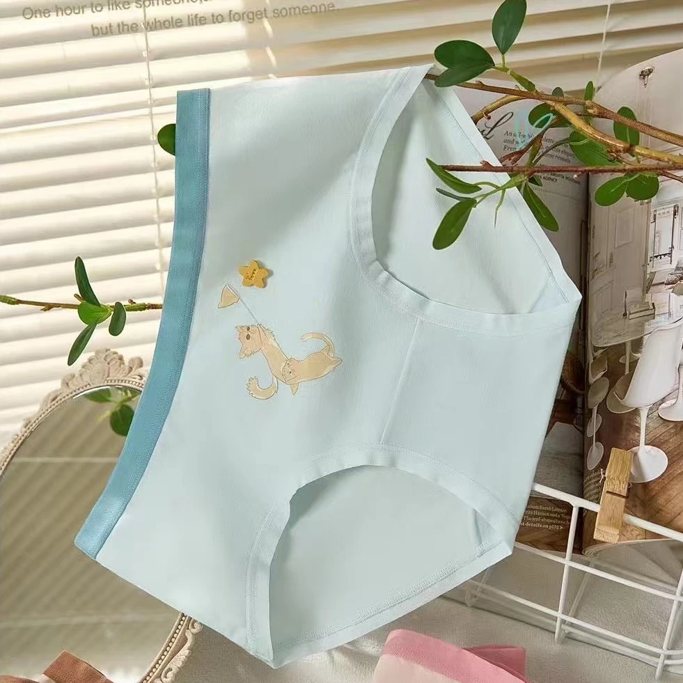 50-90斤2条装50支新疆棉儿童内裤女亲肤透气可爱三角底裤Q5322