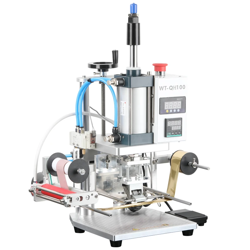 WT-QH100自动流水号烫金机限量卡号游戏卡牌编号连号气动烫印机