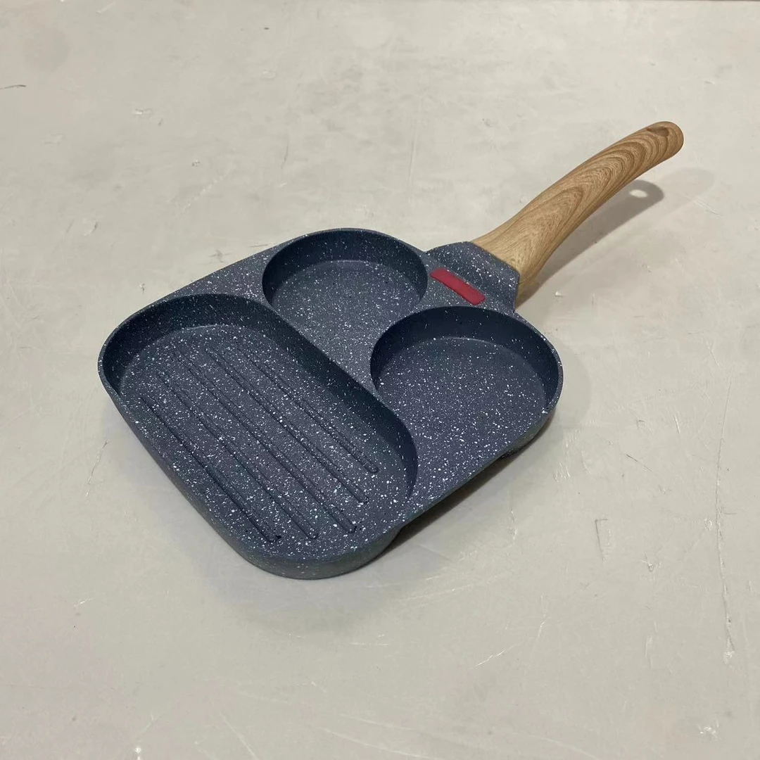 (品质高货)麦饭石三孔煎蛋家用微瑕介意勿拍
