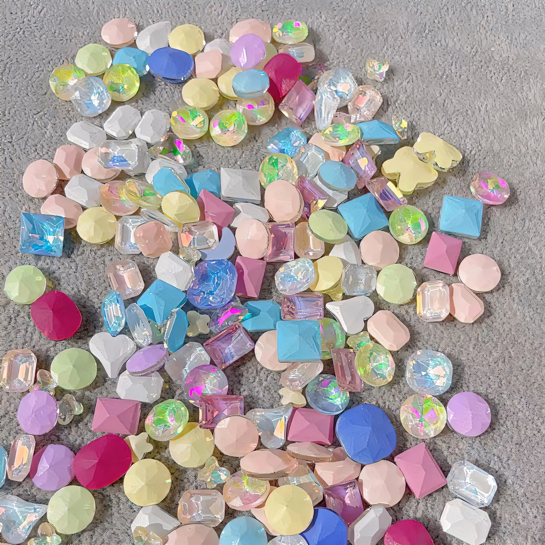 YL混装【DYL摩卡尖底平底水晶钻】