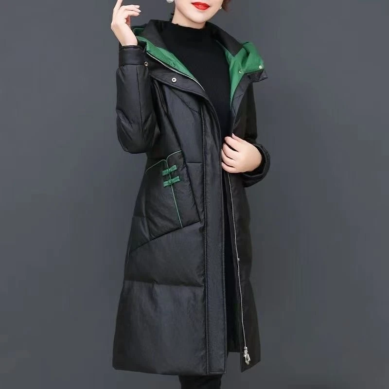 女棉服棉衣冬季女士百搭加厚女装韩版厚款长袖中长款修身型大码