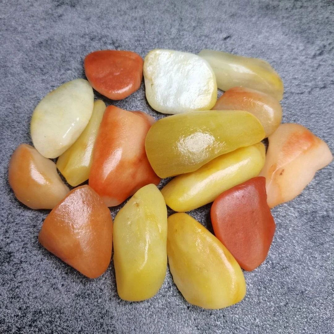 新疆戈壁三彩石 盆景石 黄蜡石 盆景石（一物一拍 多样性发货）