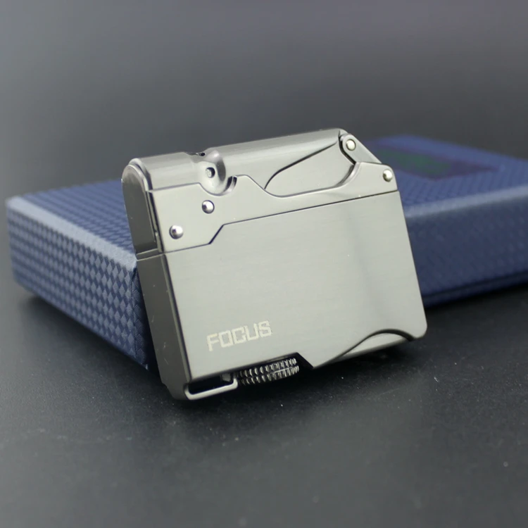 新潮流个性定制直冲防风充气按压打火机送男友礼品