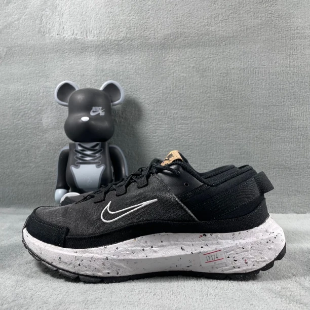 二手36.5码 Nike Crater 休闲鞋 黑 泛白磨损裂纹 无盒公价468