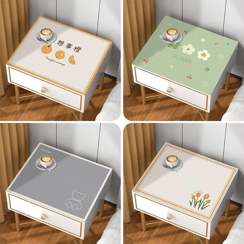 硅藻泥床头柜垫罩桌垫盖巾现代简约吸尘盖布书桌桌面垫轻奢桌布垫