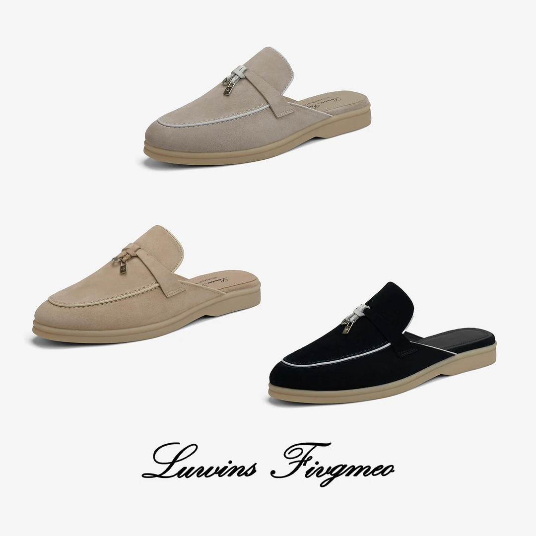 LP包边穆勒鞋乐福软底软面勃肯舒适平底包头博肯鞋休闲凉鞋半拖女