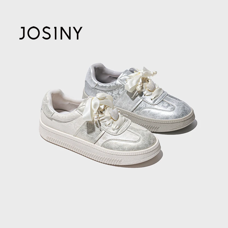 卓诗尼2024夏新款芭蕾风德训鞋舒适潮流高级感百搭系带女士休闲鞋