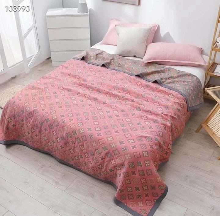 【四叶草】精梳棉210.240纱布盖毯床盖