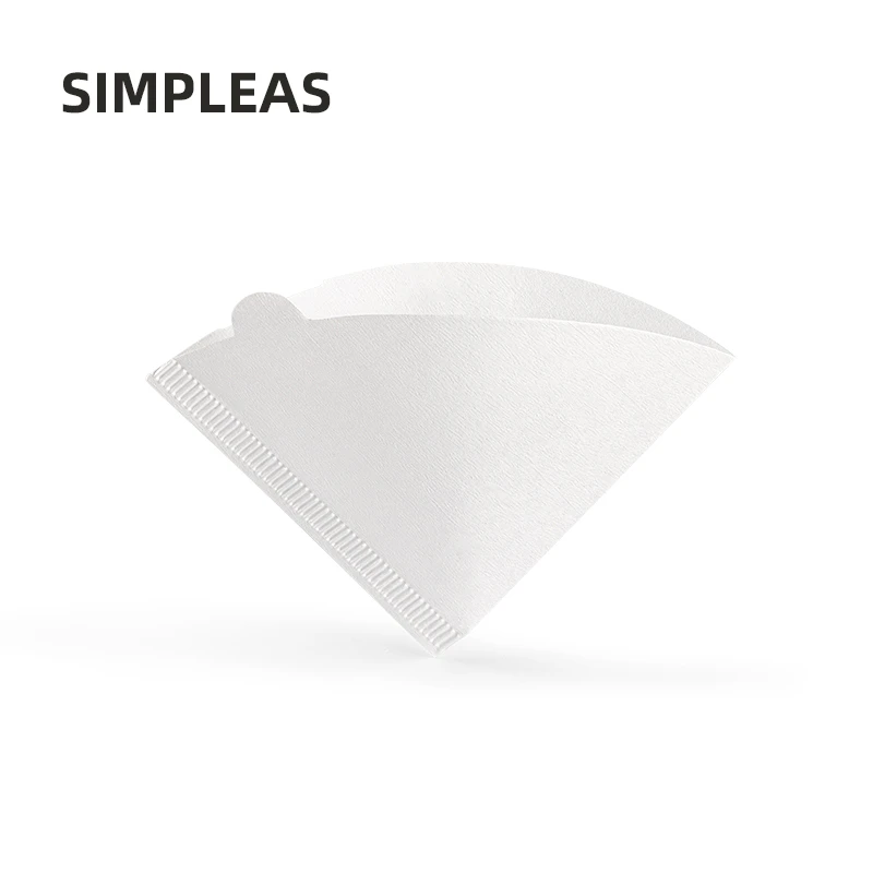SIMPLEAS咖啡滤纸家用扇形V60漂白滴漏式锥形手冲咖啡粉过滤纸