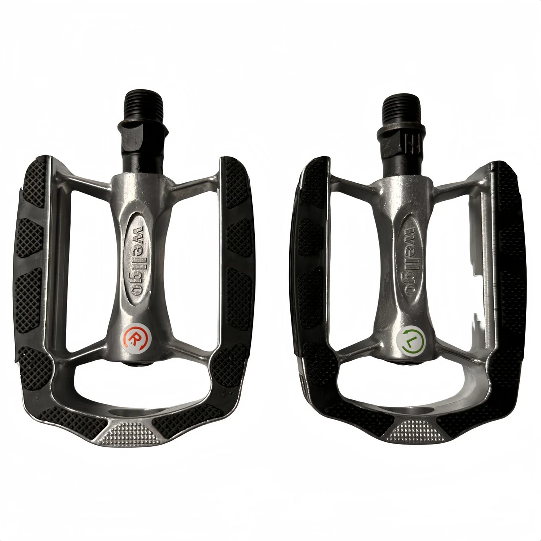 Wellgo通勤车品牌脚踏 铝合金材质防滑脚踏轴传动脚踏耐用