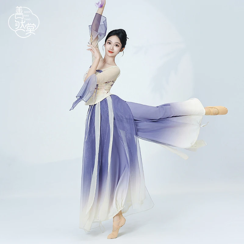 善然堂秋冬新款汉唐古典舞蹈服装中国舞纱衣飘逸灵动练功服演出服