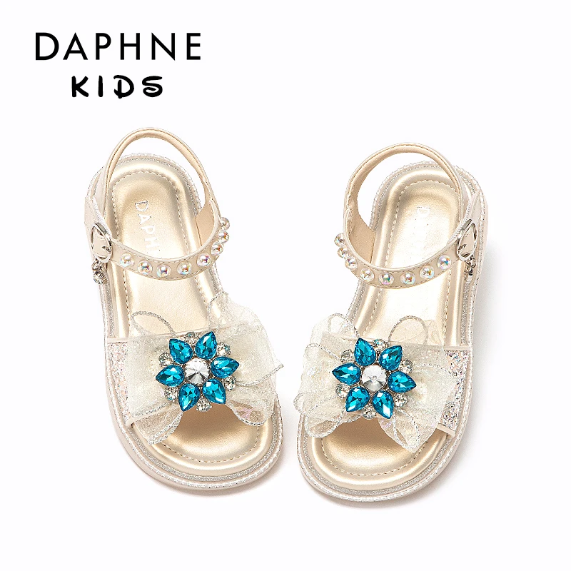 Daphne达芙妮儿童凉鞋2024新款宝宝软底夏季露趾时尚女童鞋233243