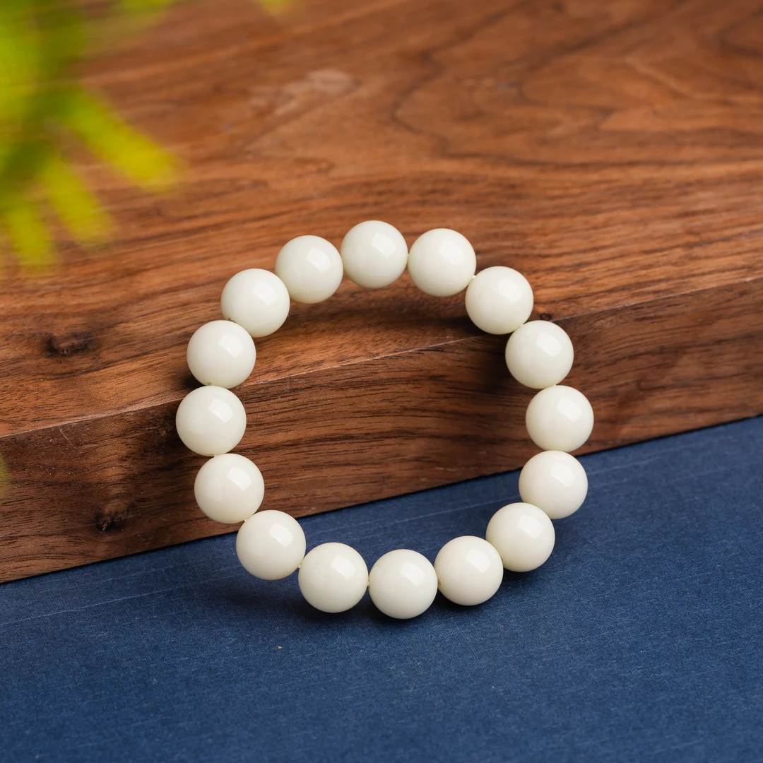 广缘12和田玉脂白玉精美新疆珠宝玉石手链白玉光油润简约民族单圈