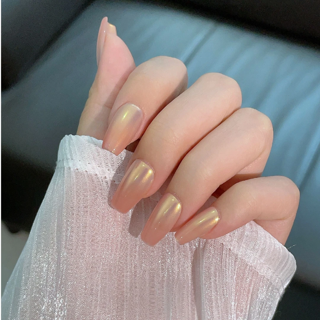 CU NAIL"冰透极光"渐变高端气质显白纯手工穿戴甲A611