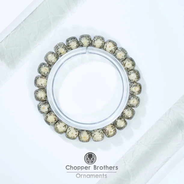 186 石玉料糯冰眼睛星月菩提手串 11*10mm