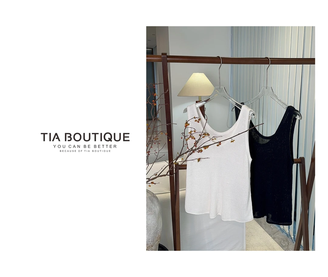 【伸个懒腰】极简感松弛针织背心8737