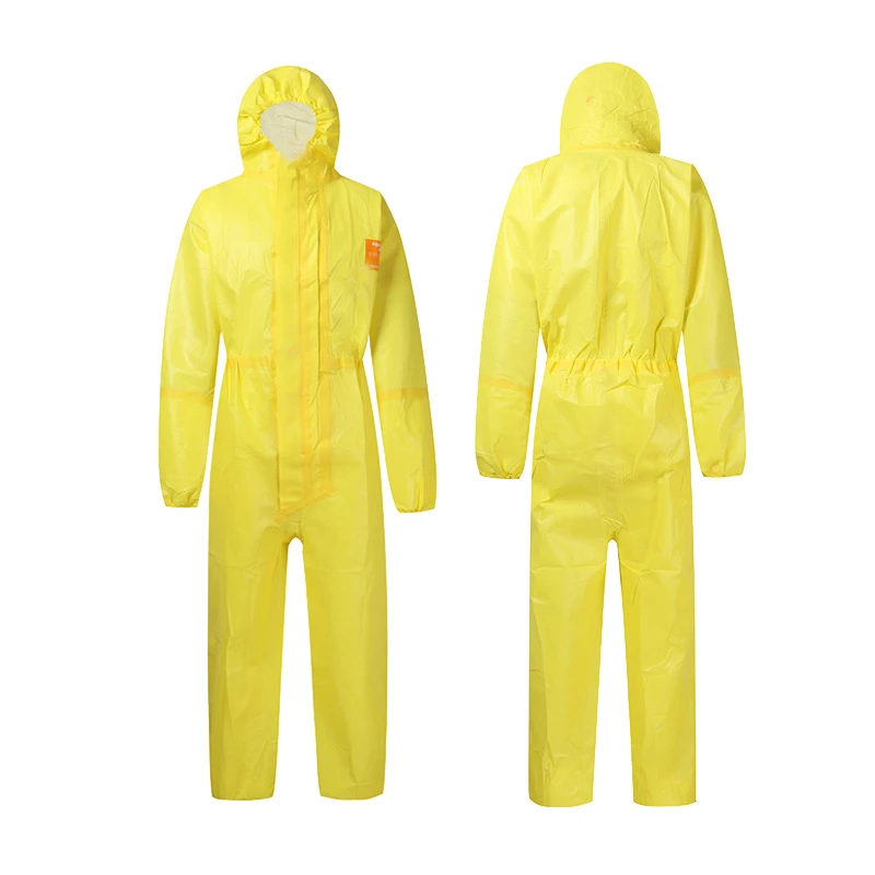 ansellMC3000-111标准款黄色防化耐酸碱连体限次性防护服