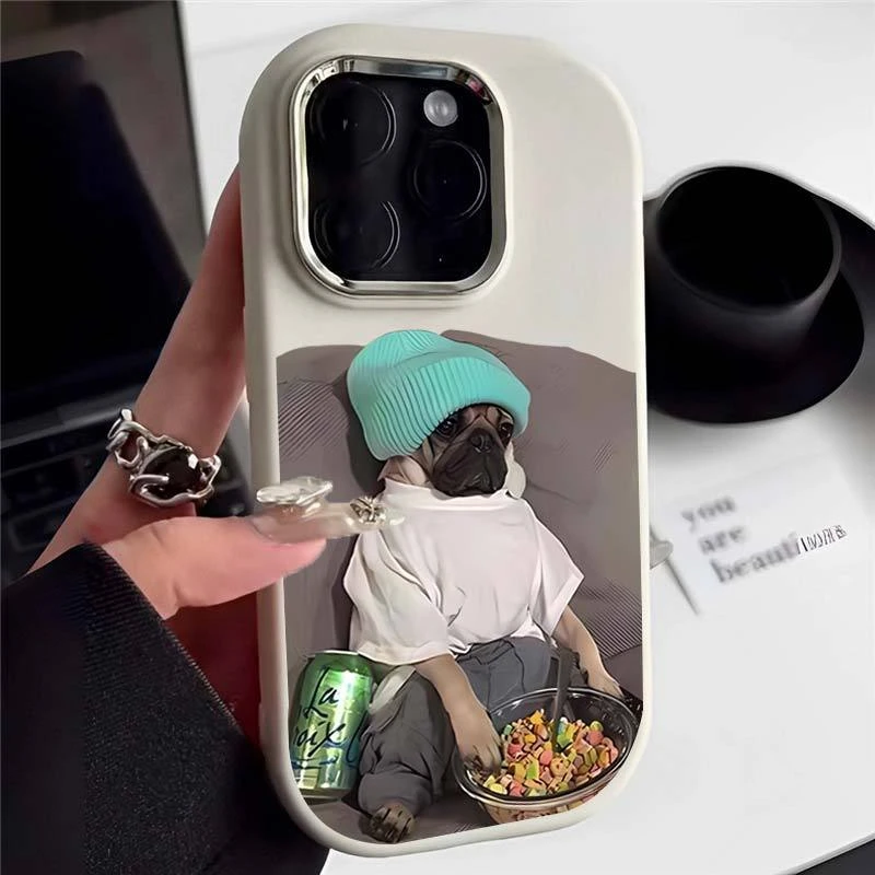可爱小狗iphone15/14promax手机壳苹果13卡通12/11全包xr硅胶xs女