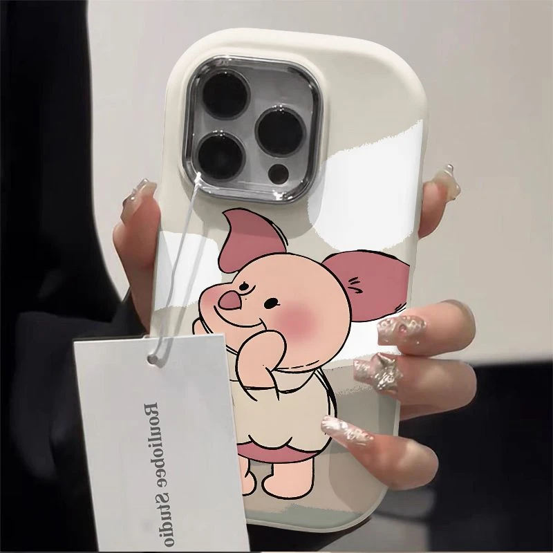 皮杰小猪iphone15/14promax手机壳苹果13卡通12/11全包xr硅胶xs女