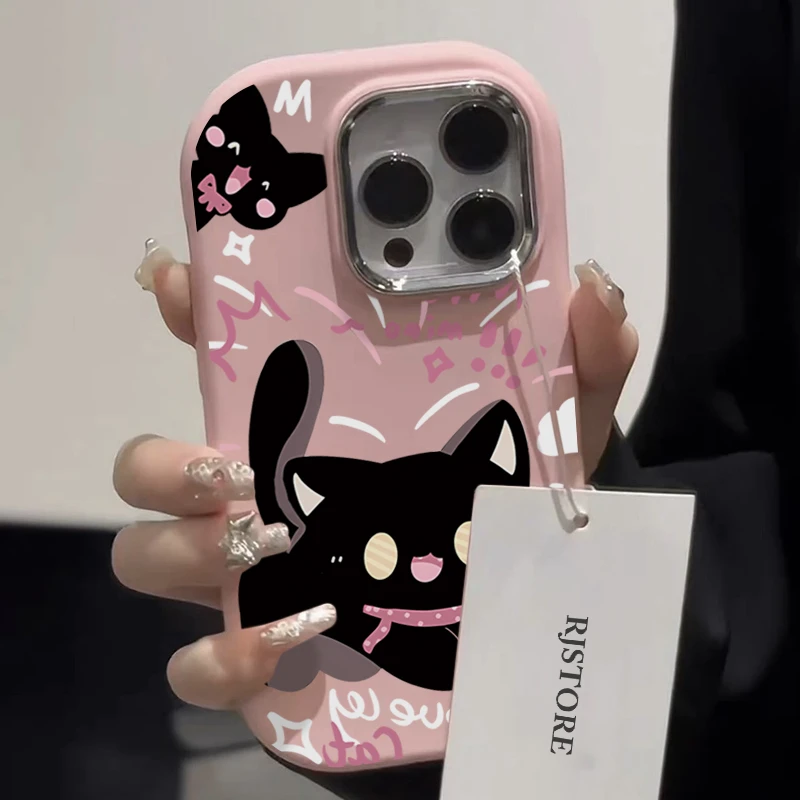 奥菲顿可爱惊吓猫iPhone15/14promax手机壳苹果13/12/11软套xr潮