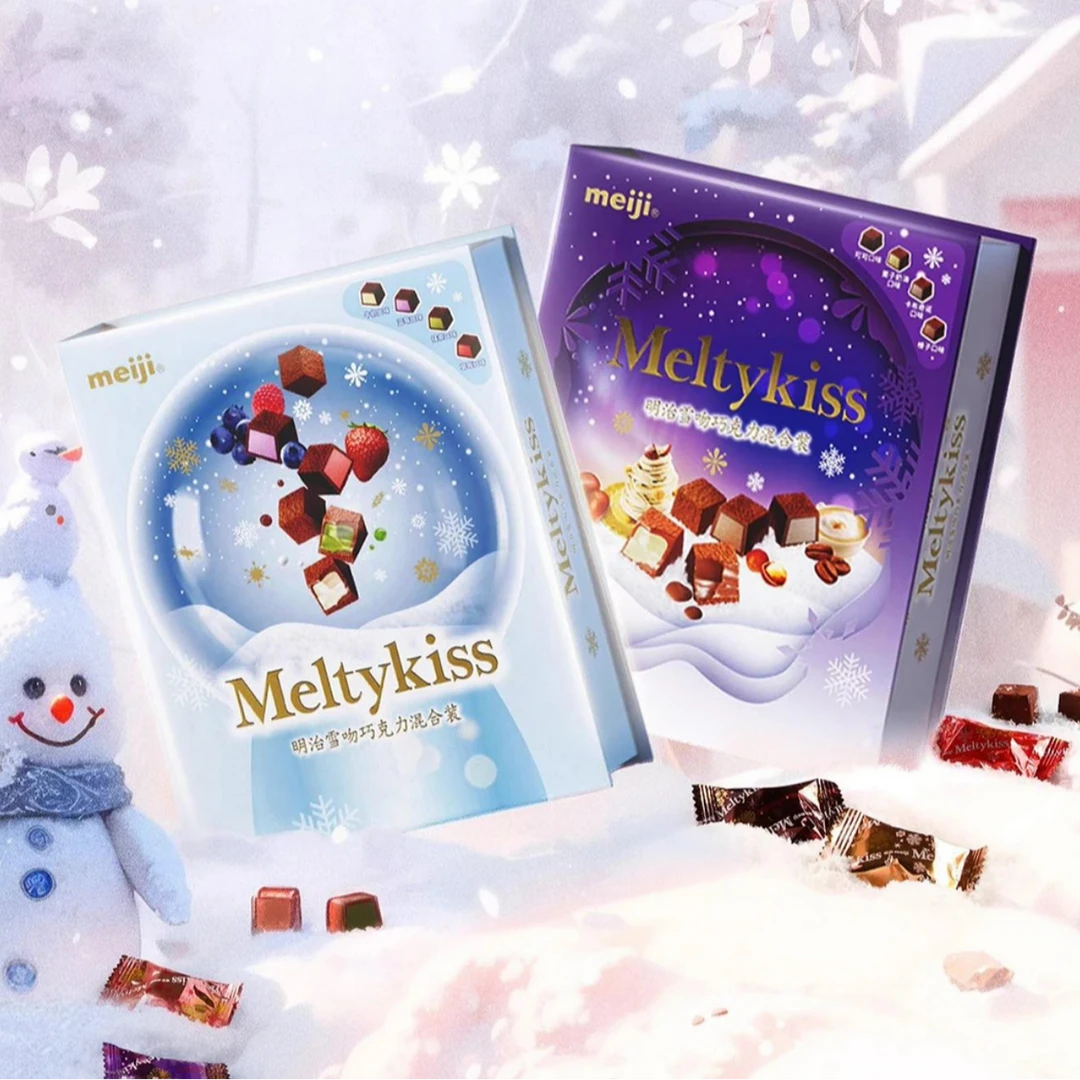 meiji/明治雪吻夹心巧克力精装书本情人节圣诞礼盒240g