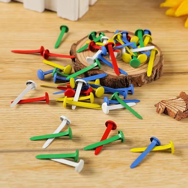 双脚钉小号儿童手工创意DIY材料配件两脚钉装饰钉二脚钉羊角彩色