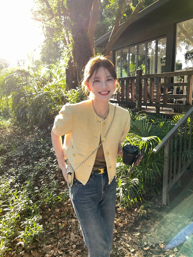 小香风秋季外套气质休闲时尚法式设计感短款上衣女外套ZM-818002