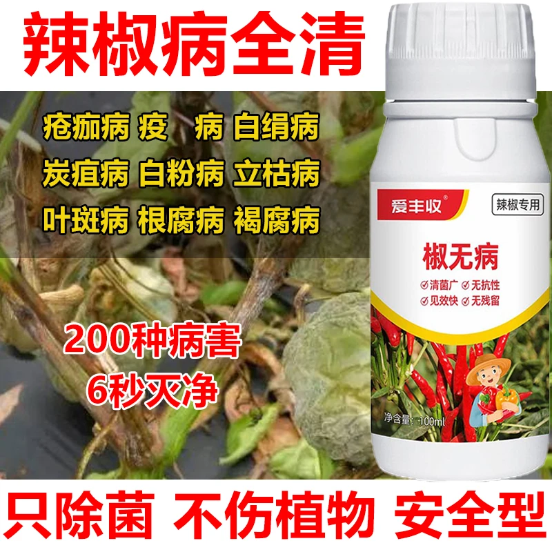辣椒杀菌剂辣椒病全治椒无病微生物肥料烂果病根腐病炭疽病全治