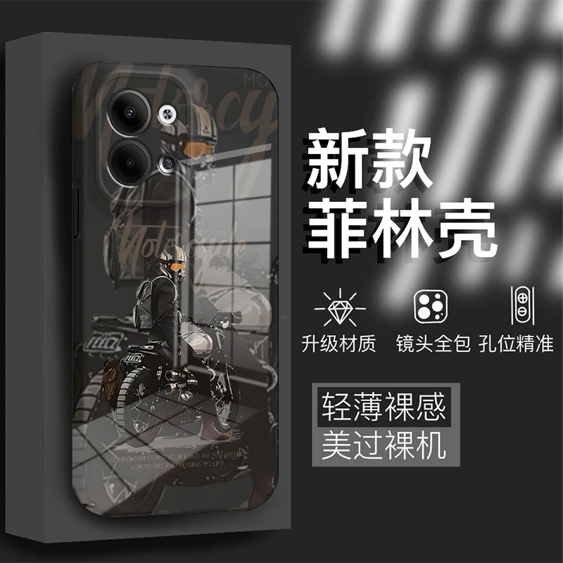 OPPOReno9/Reno9Pro新款菲林亮面酷帅机车全包保护手机壳
