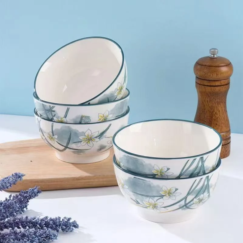 水仙花米饭碗4.5英寸8个装，有问题联系客服补发