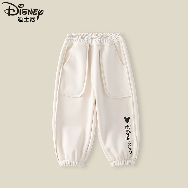 Disney迪士尼儿童防风裤冬季新款裤子宝宝加绒保暖长裤XOE4ZK217