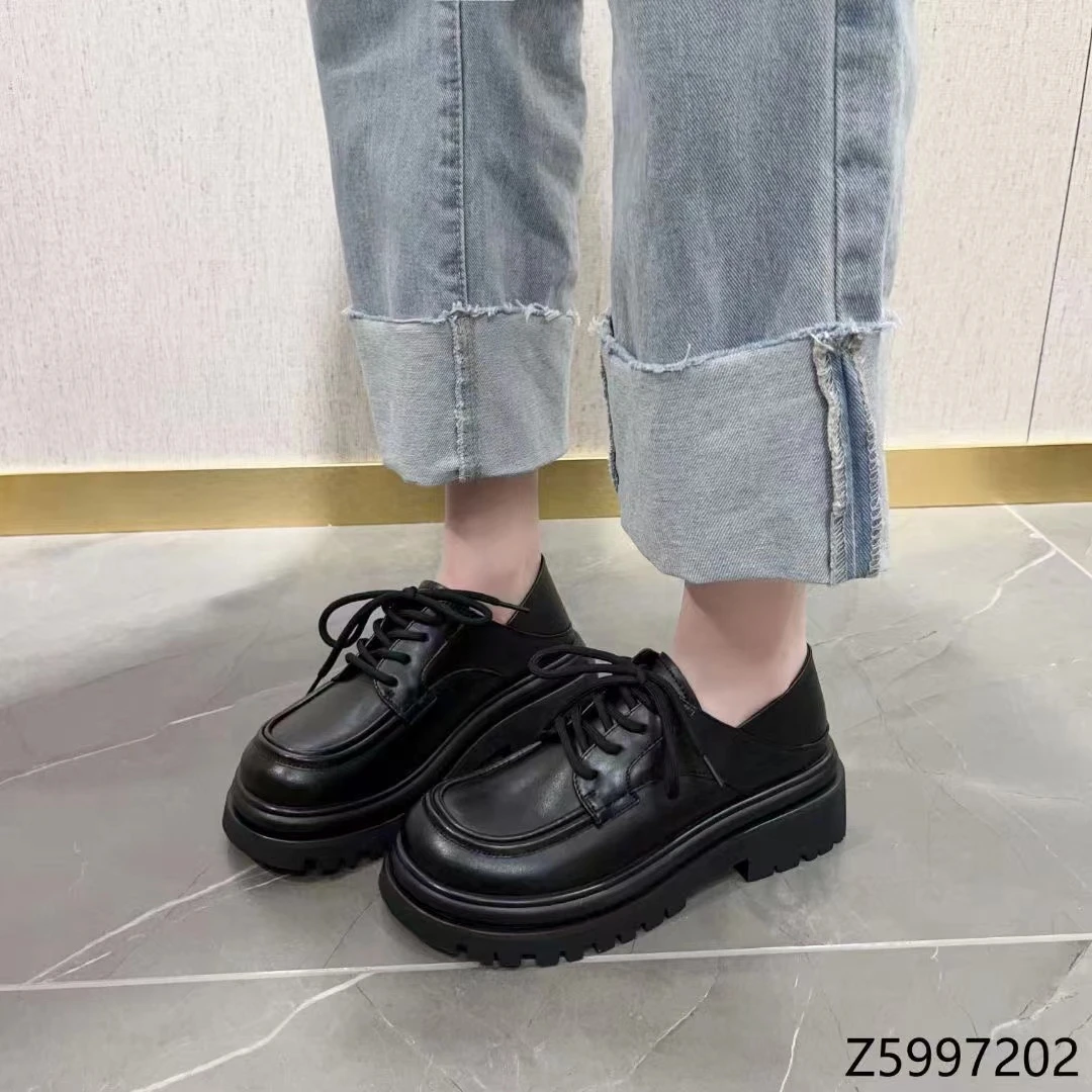 【韩衣舍】真皮时尚百搭休闲系带乐福鞋#真皮舒适皮鞋