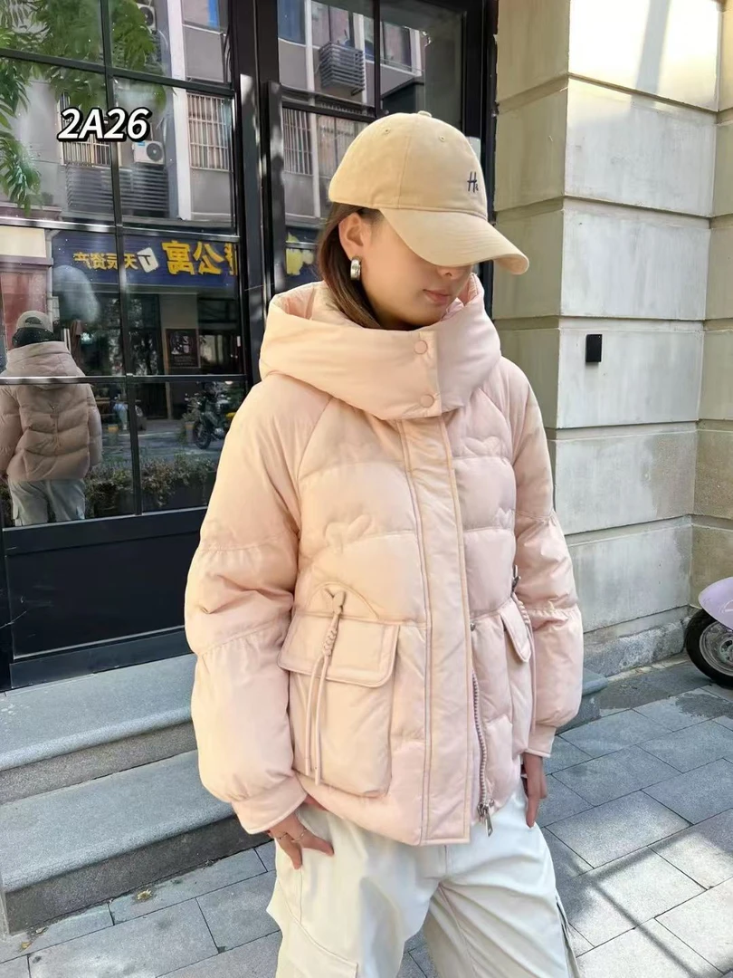 【韩衣舍】冬季新款羽绒服女短款连帽小个子宽松加厚保暖