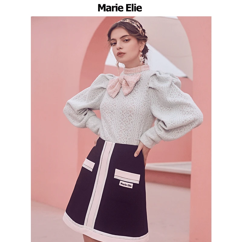 【蜜思仝专属】Marie Elie【旎姬沁雅】口袋黑色半裙EAA35P03292