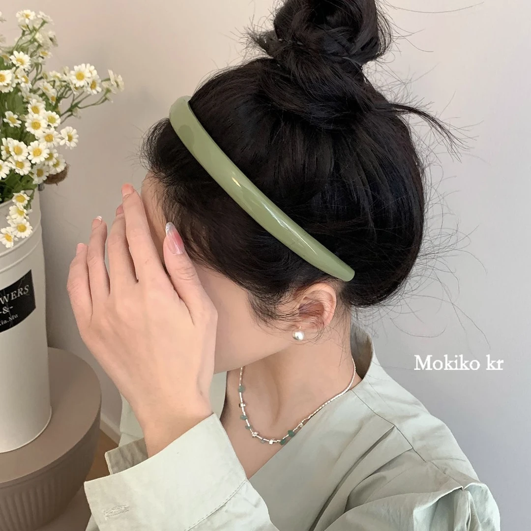 韩国东大门复古糖果色漆皮海绵发箍温柔超仙高颅顶时尚头箍女发饰