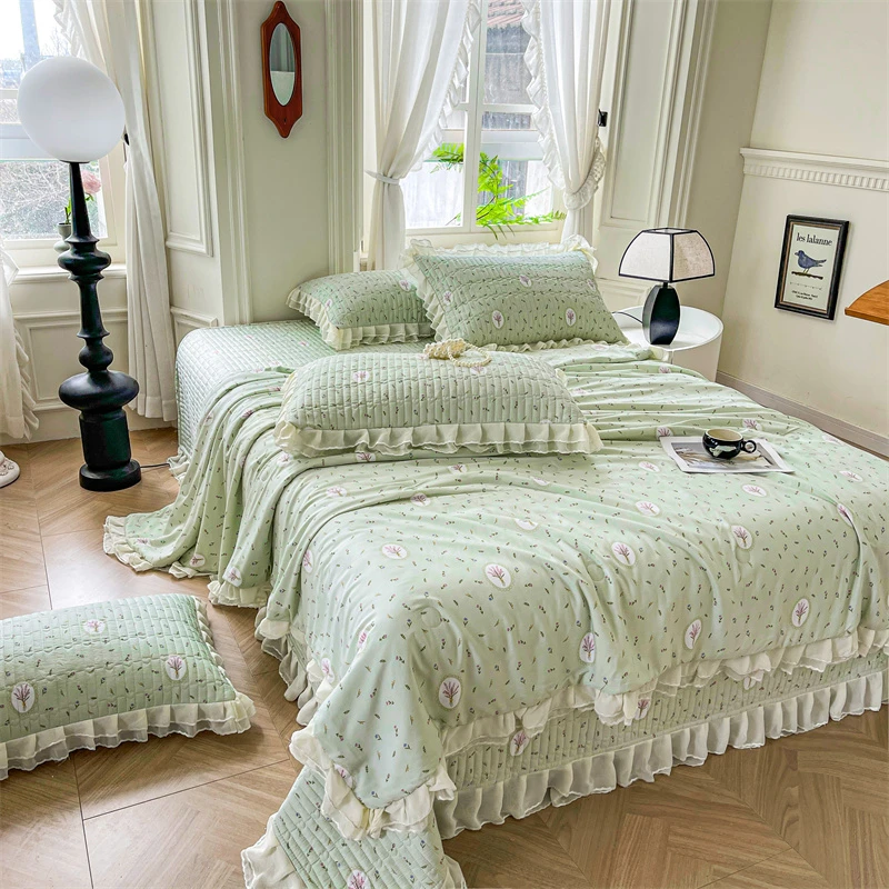 2024新款A类天丝莫代尔床盖夏被四件套 柔软清凉夏季床品小清新款