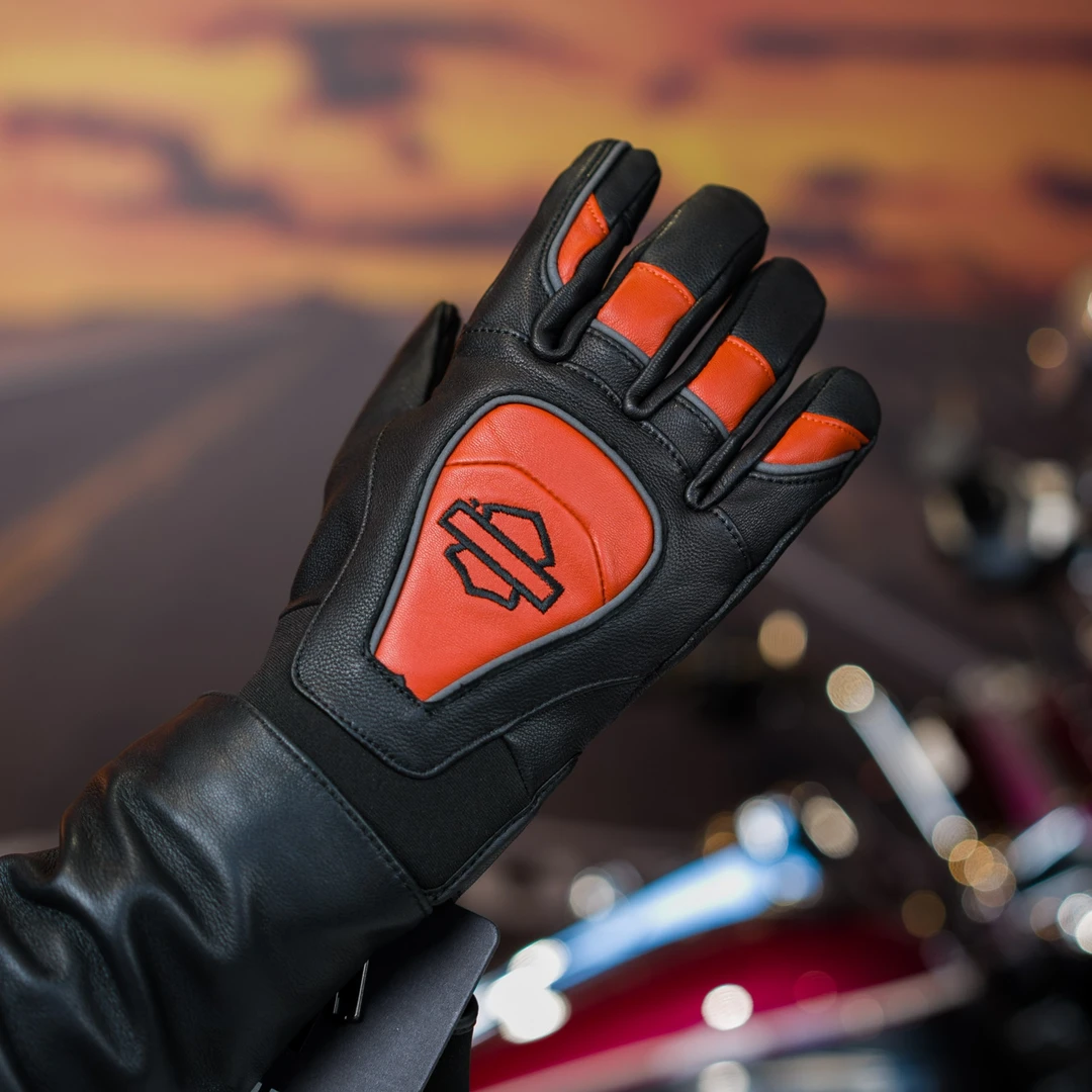 哈雷冬季加厚加绒骑行手套