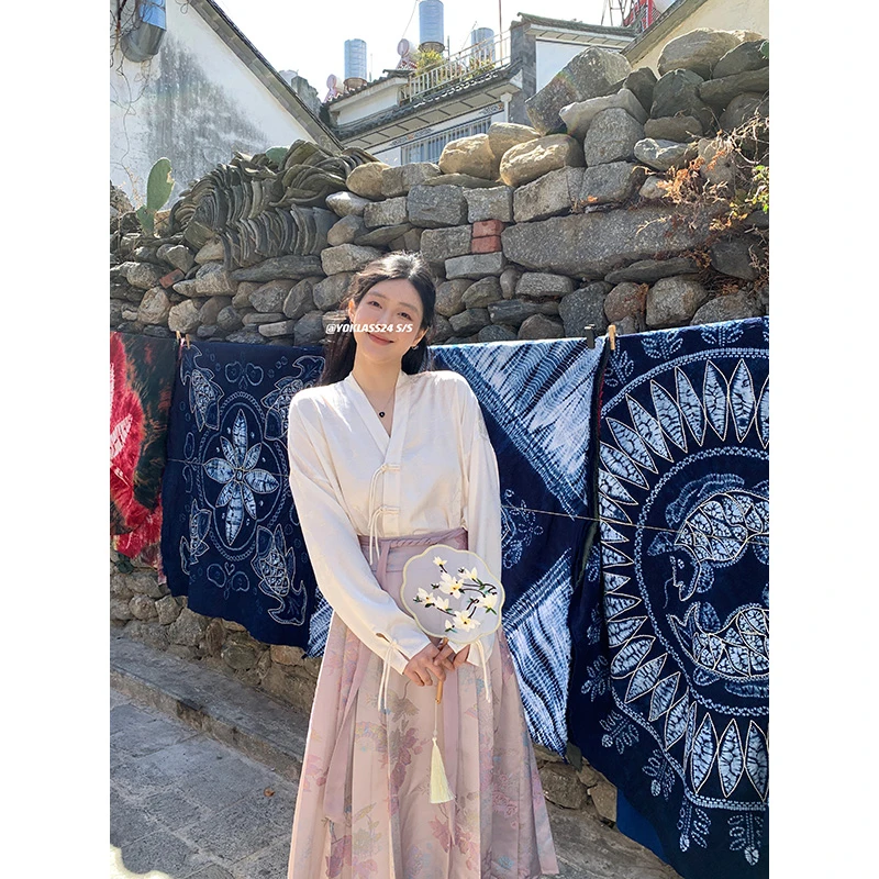 王少女【清清】粉色国风日常齐腰古风新中式早春马面裙B16674S41