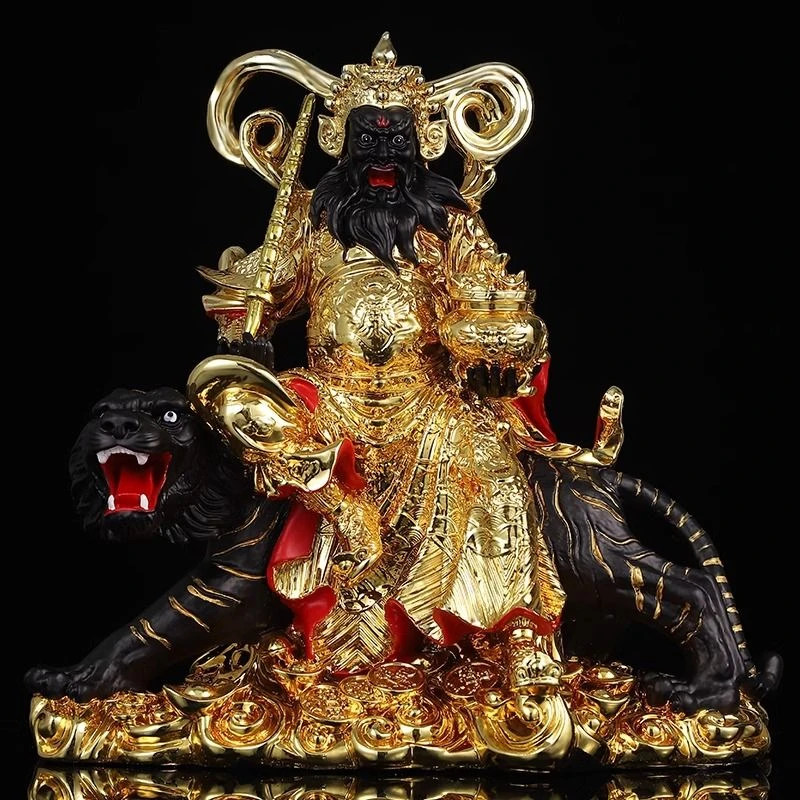 赵公明武财神元帅神像招财摆件树脂家用骑虎供奉赵玄坛佛像