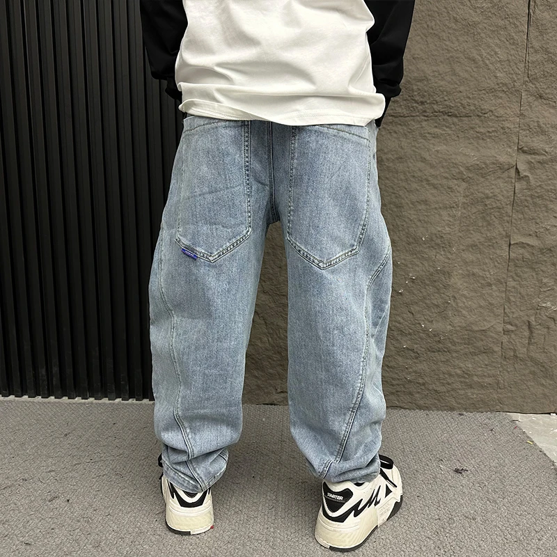 【现货】K4018小赖家亲子装牛仔裤中大男童长裤新款男童女童