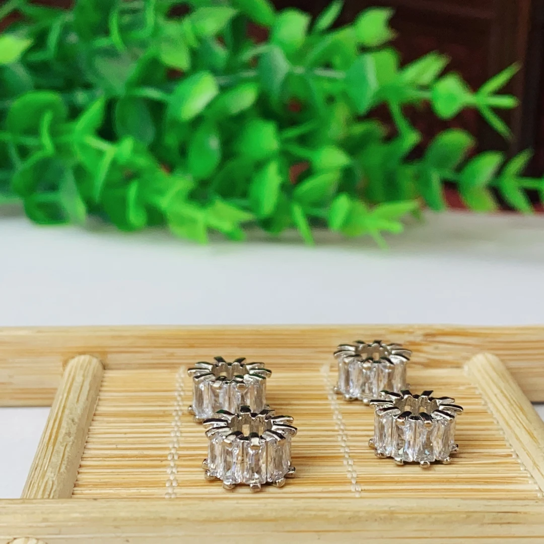 【萌宝饰品】铜合金豪镶隔环车轮款约10mm手串配饰DIY时尚饰品圆形